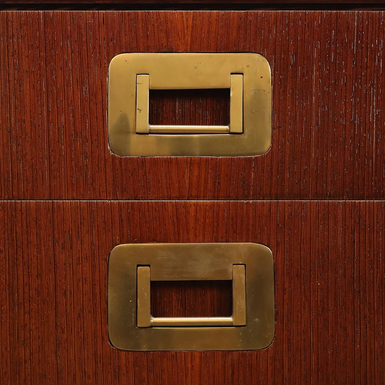 Pair of wooden and brass bedside tables by Ico Parisi, 1960s 4