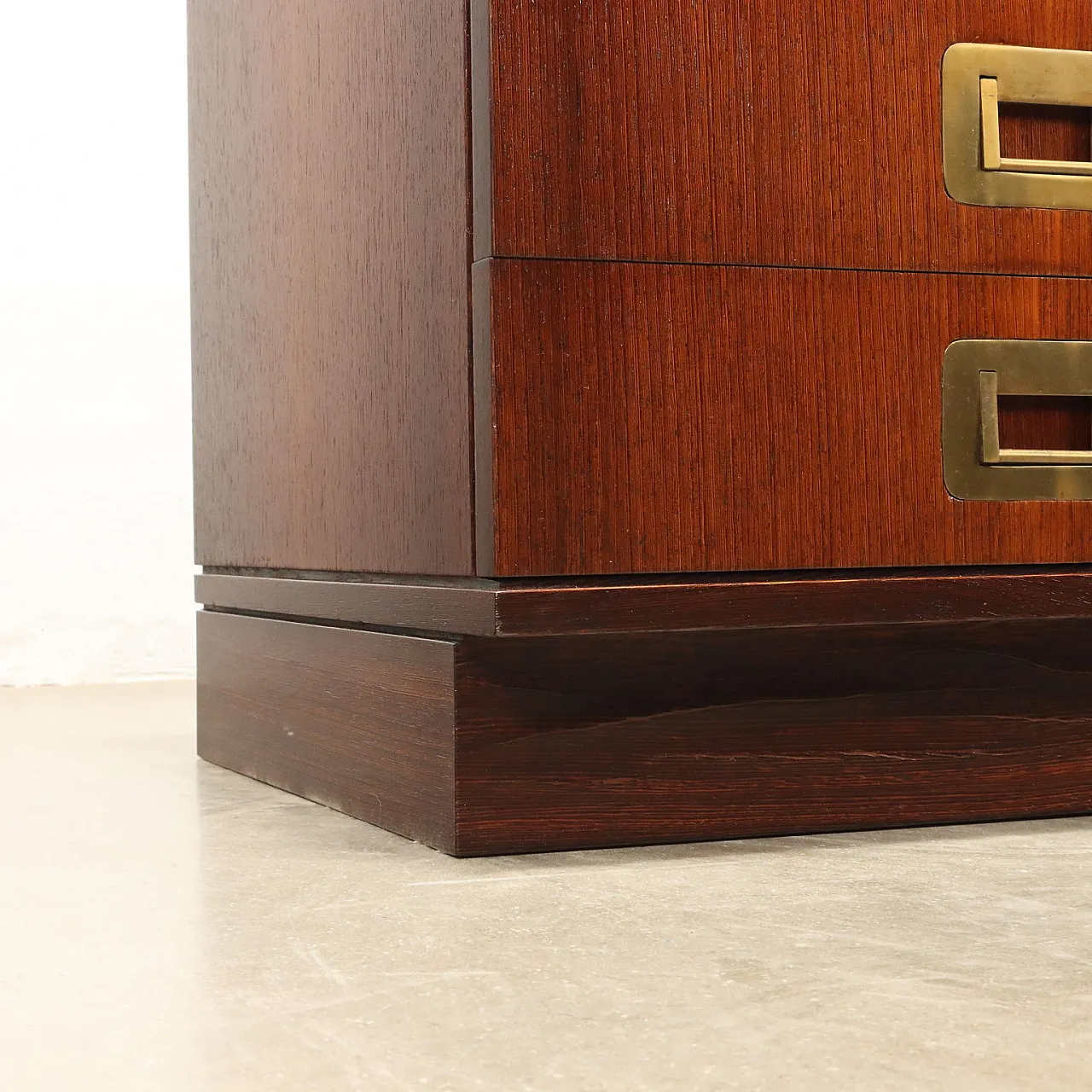 Pair of wooden and brass bedside tables by Ico Parisi, 1960s 5