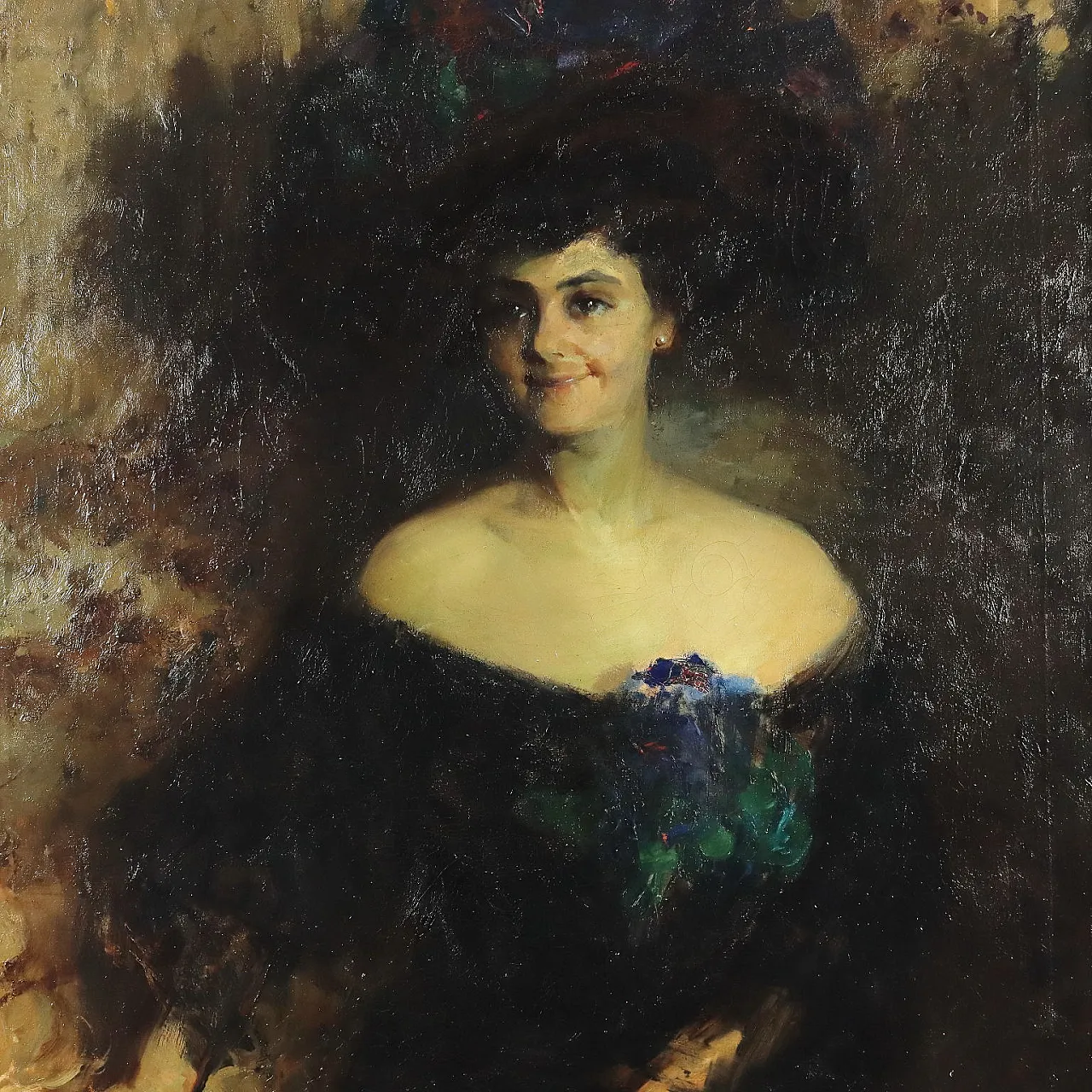 Female portrait by Mario Moretti Foggia, oil on canvas, 20th century 3