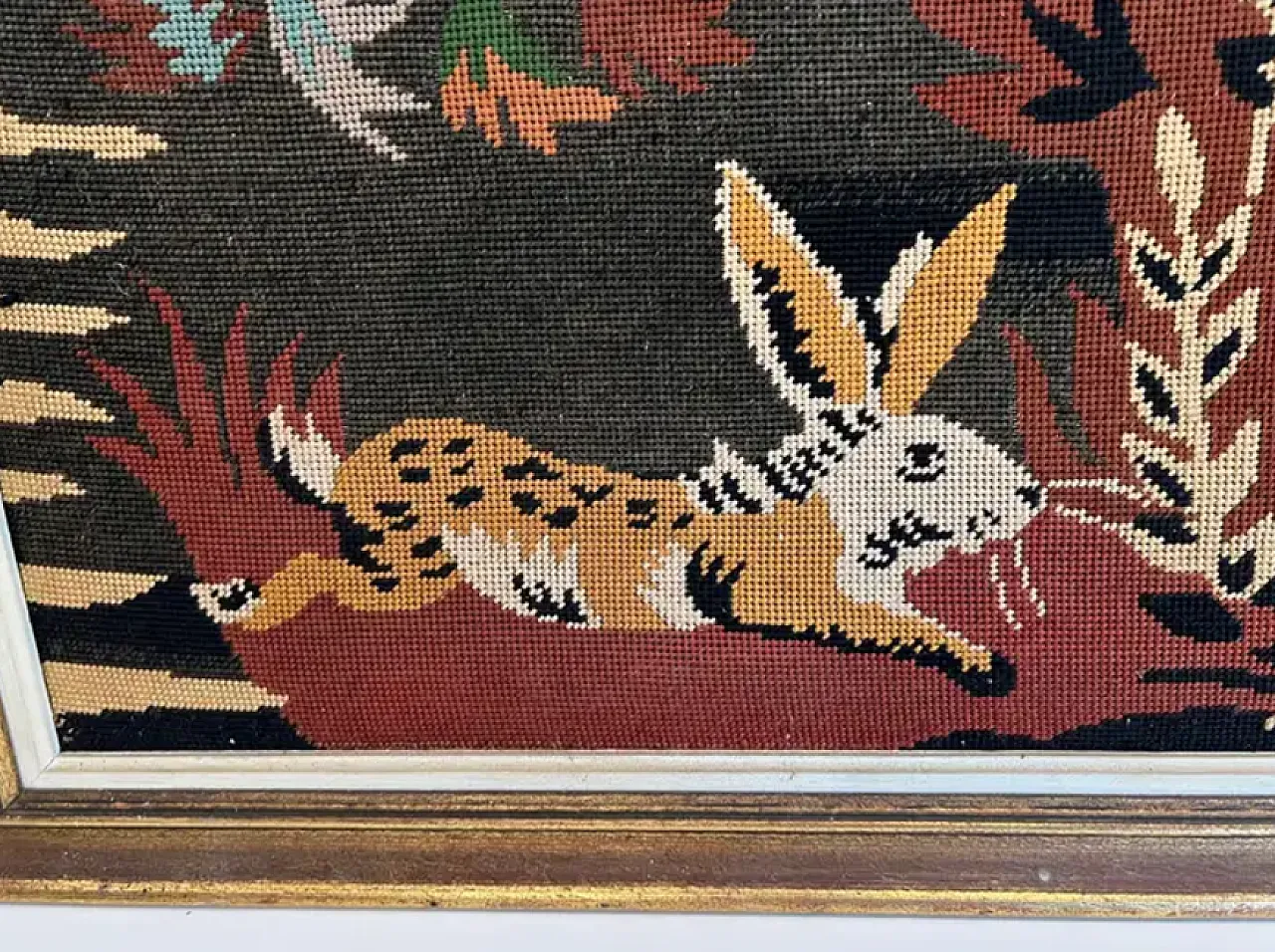 Large tapestry representing a unicorn signed MO, 1950s 5