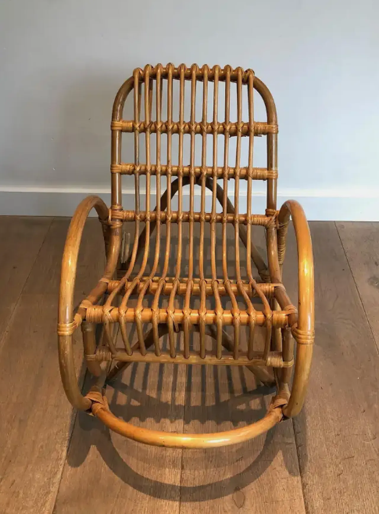 Children rattan rocking chair, 1970s 5