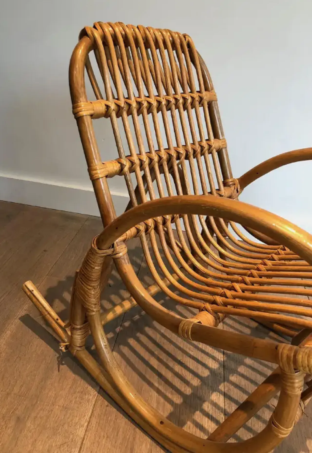 Children rattan rocking chair, 1970s 6