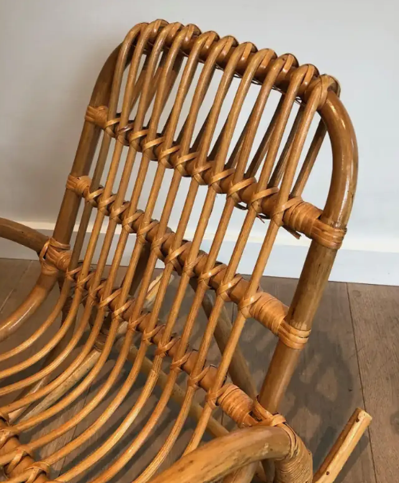 Children rattan rocking chair, 1970s 12