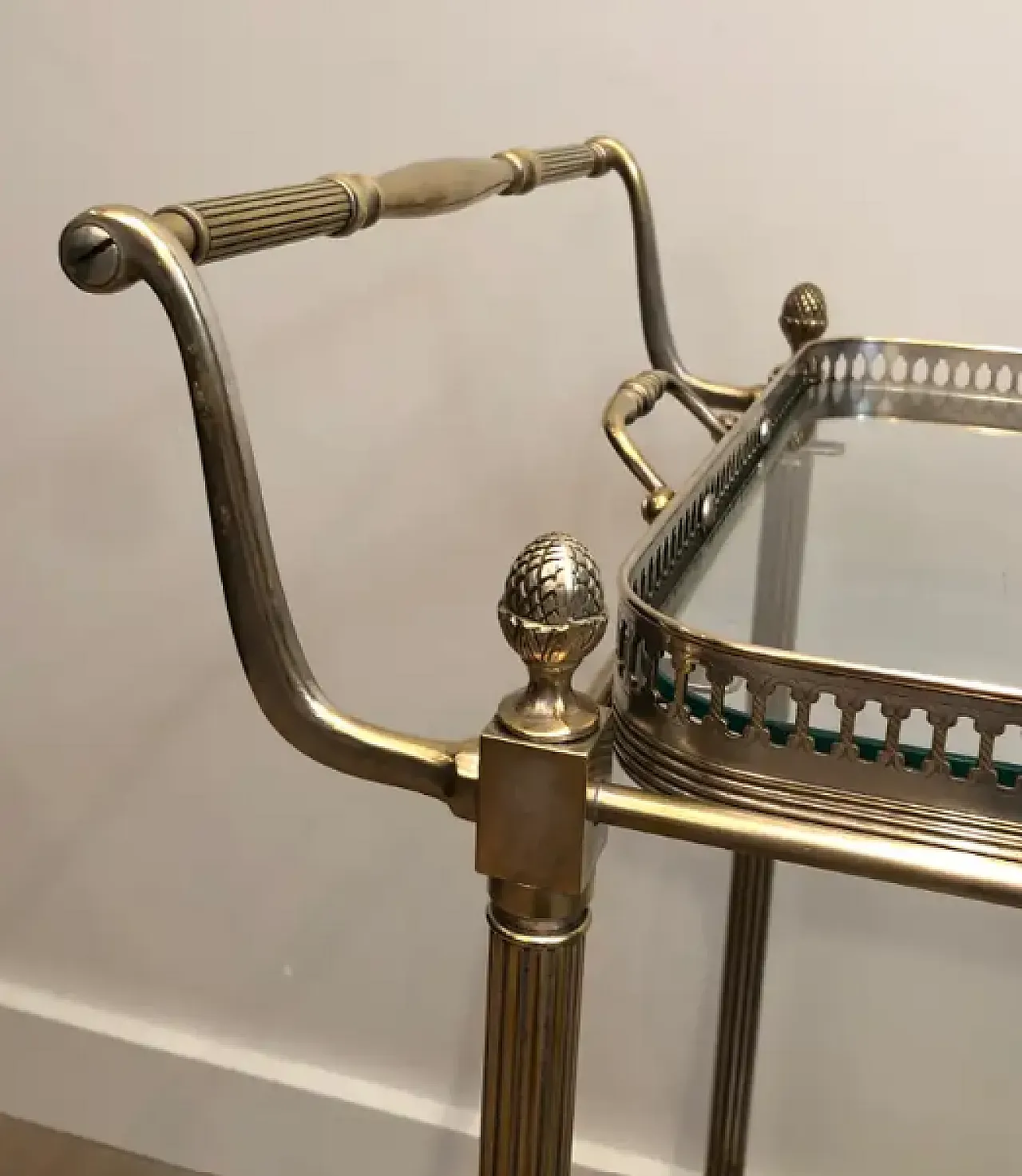 Silver-plated brass drink trolley by Maison Bagués, 1940s 4