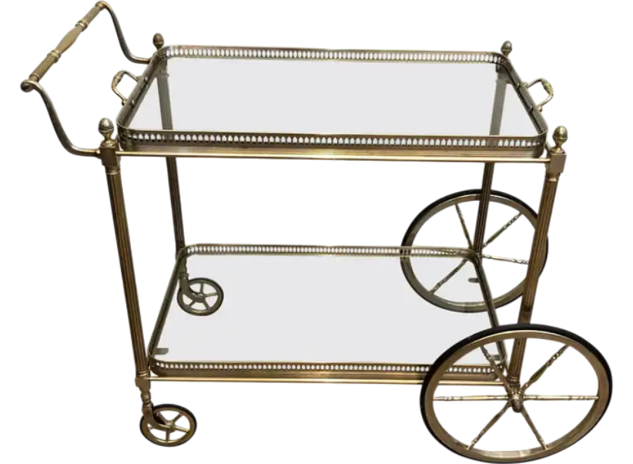 Silver-plated brass drink trolley by Maison Bagués, 1940s 18