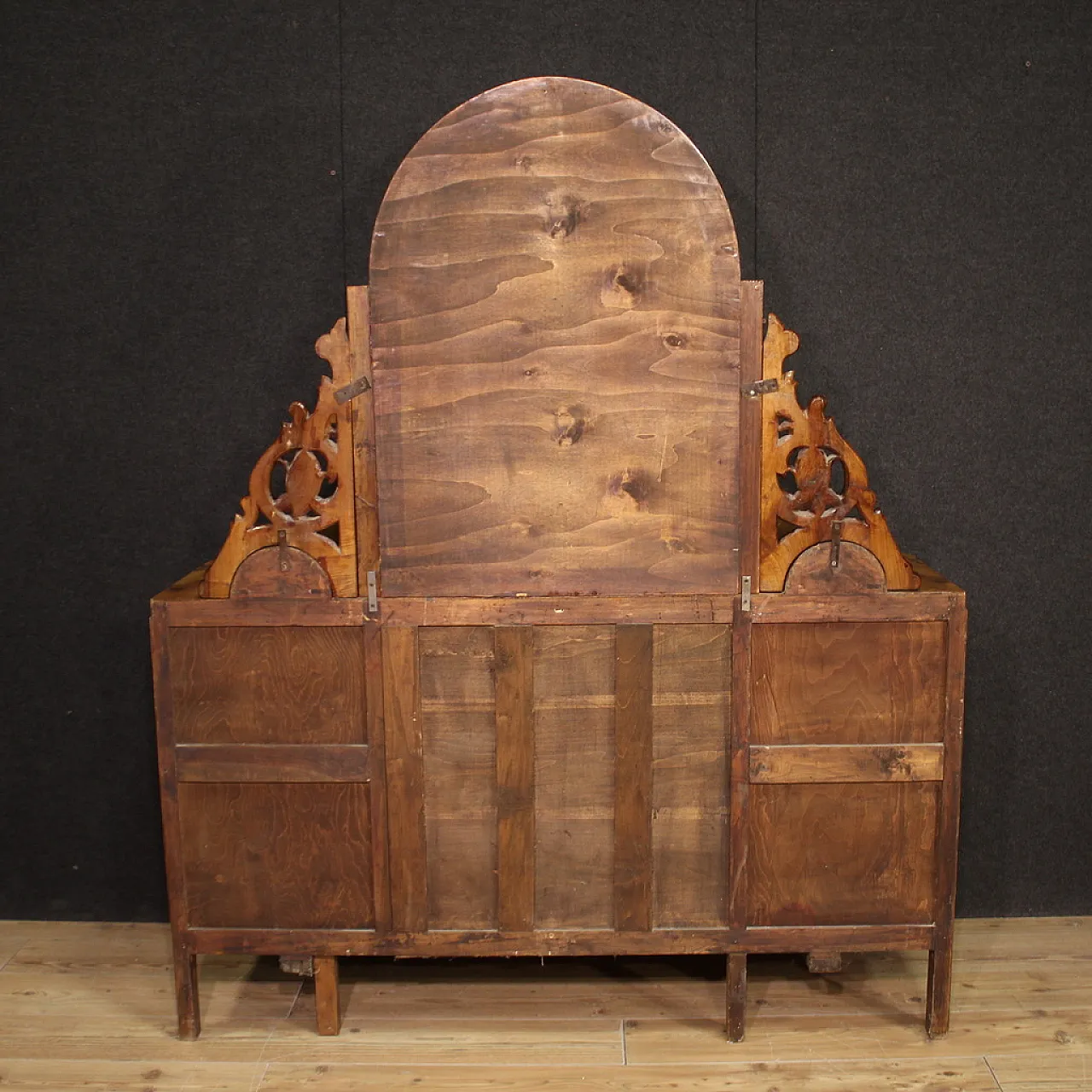 Scenic Deco sideboard vanity with mirror,  1930s 9