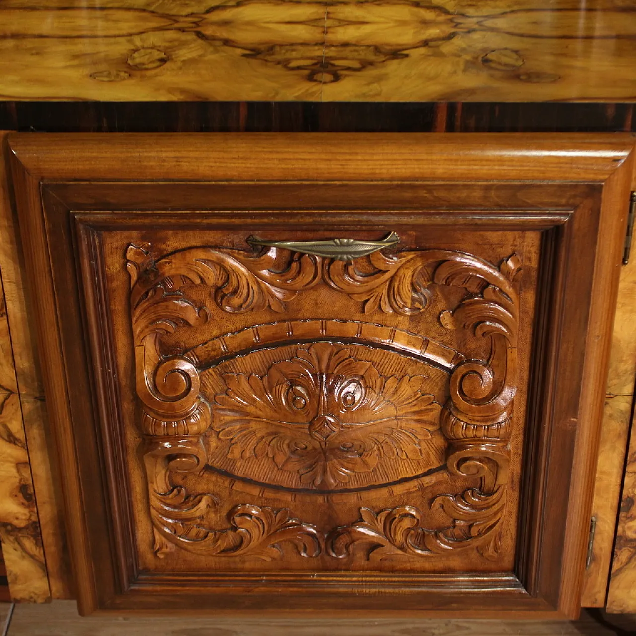 Scenic Deco sideboard vanity with mirror,  1930s 11