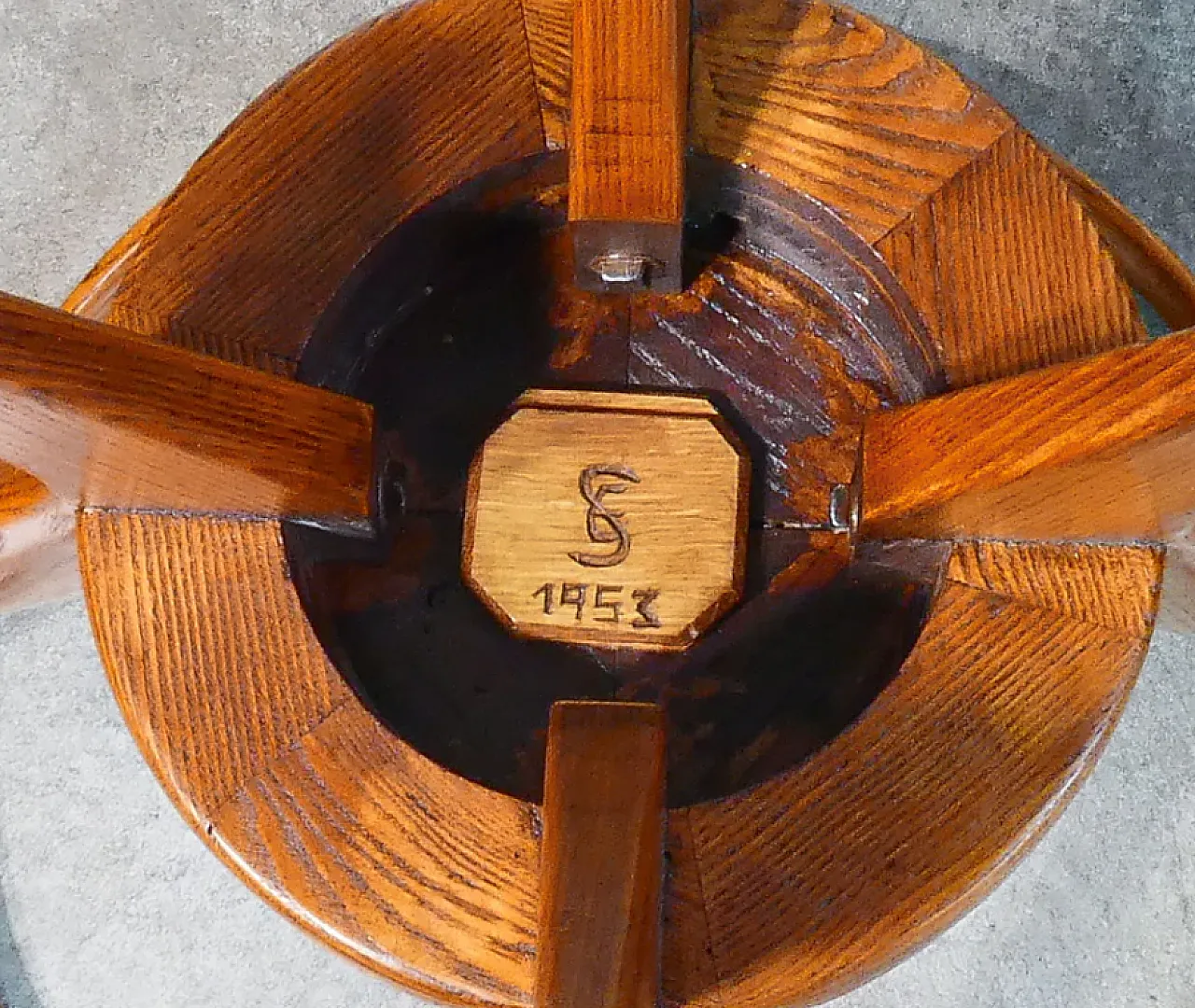 Wood and glass coffee table, 1950s 7