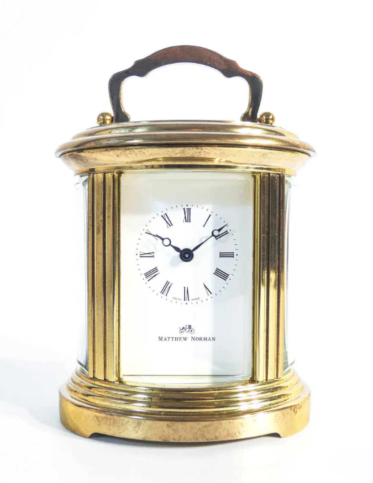 Officier clock with travel case by Matthew Norman, late 20th century 3