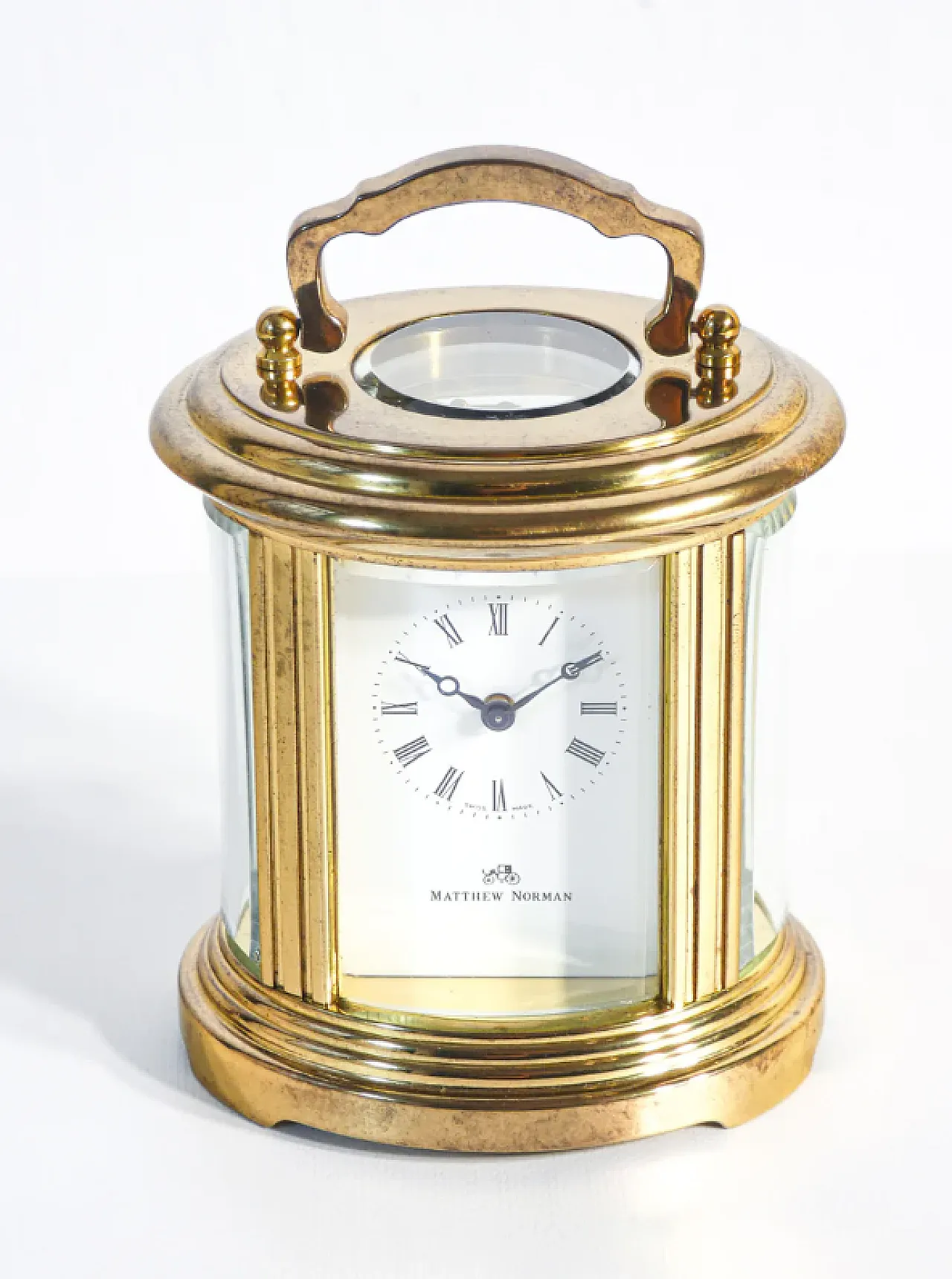 Officier clock with travel case by Matthew Norman, late 20th century 4