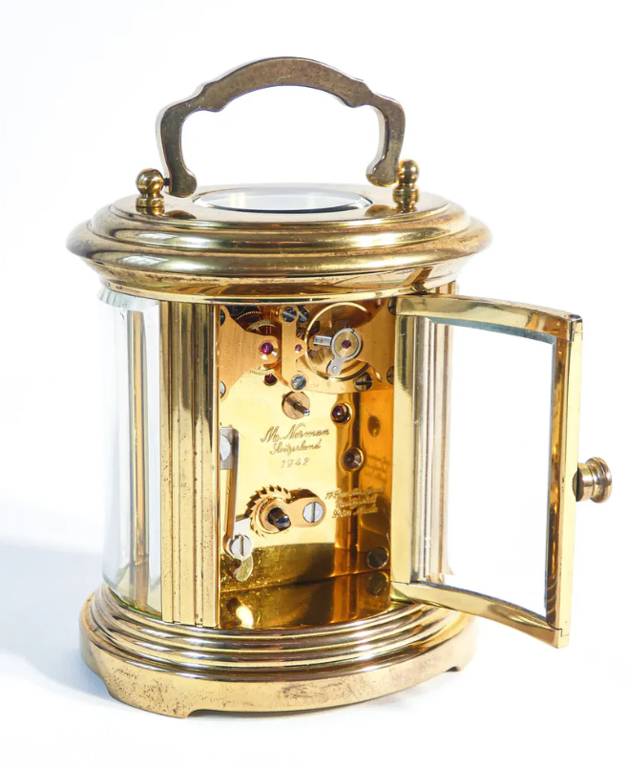 Officier clock with travel case by Matthew Norman, late 20th century 5