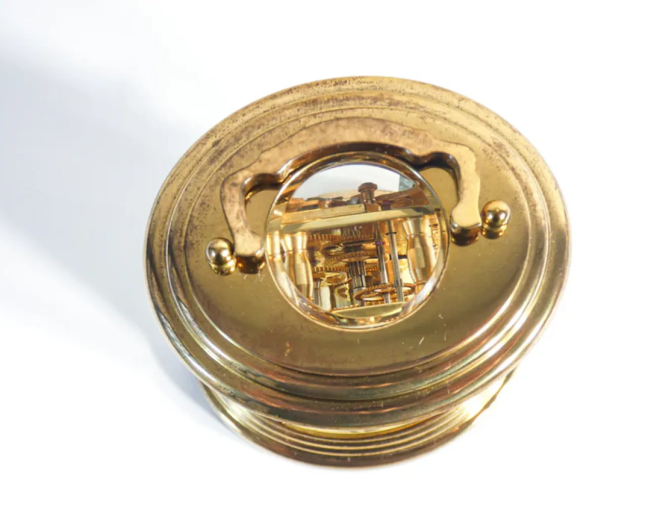 Officier clock with travel case by Matthew Norman, late 20th century 9