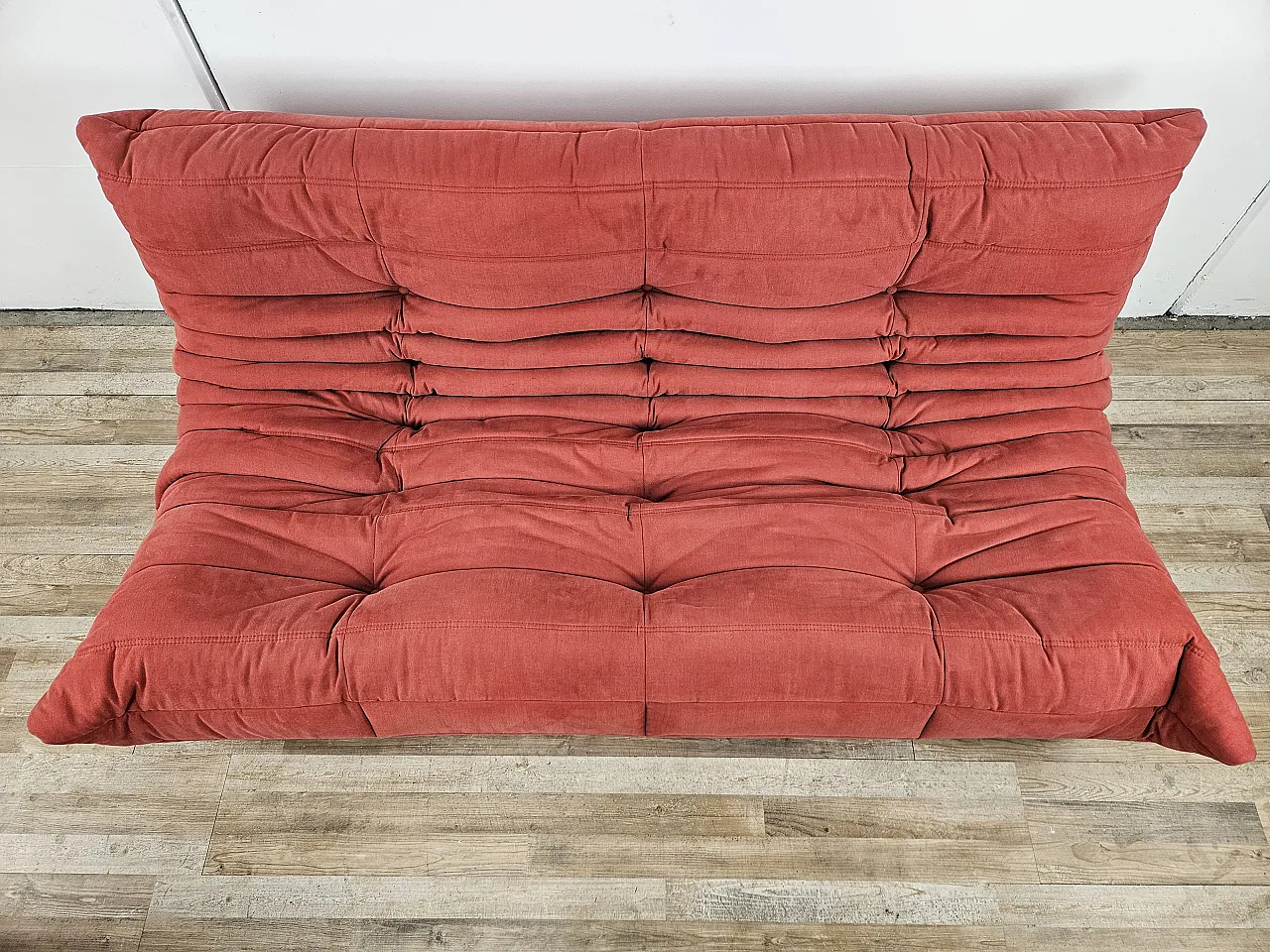 Divano angolare Togo di M. Ducaroy per Ligne Roset rosso, anni '70 5