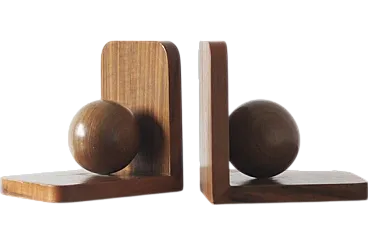 Pair of Mid-Century wooden bookends, 1950s