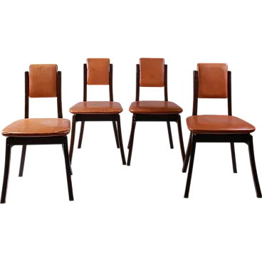 4 S-11 Chairs by Angelo Mangiarotti for Sorgente Del Mobile, 1960s