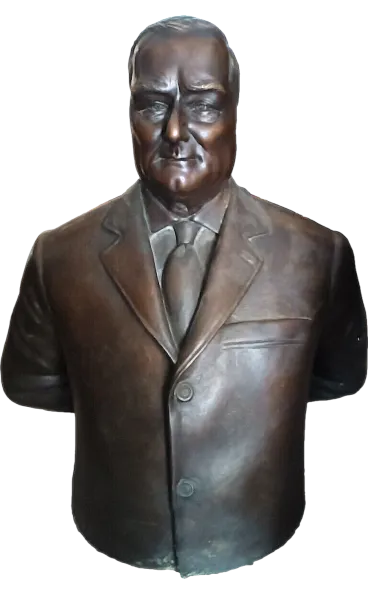 Busto maschile in bronzo di A. Mandelli, primo '900