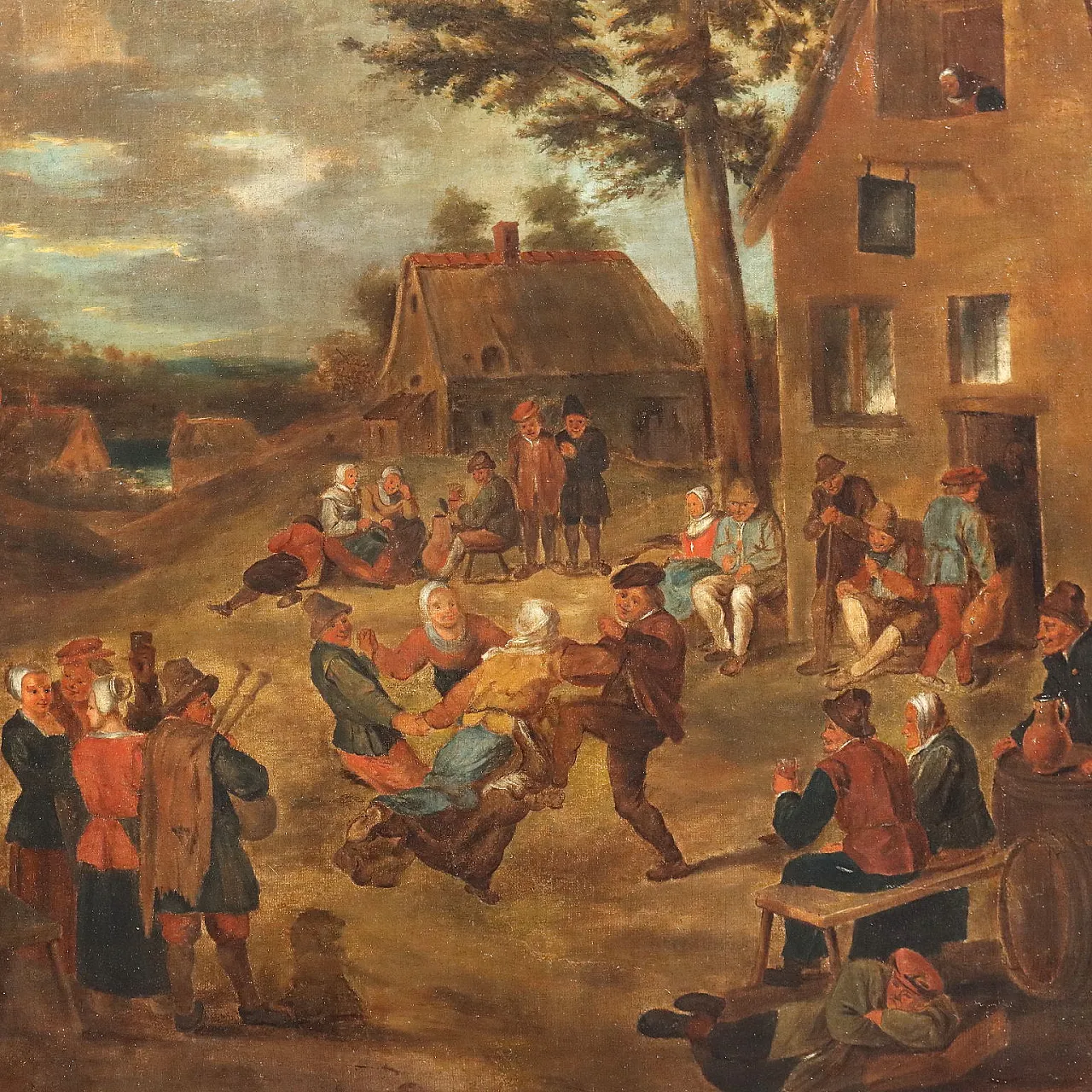 Village Feast, oil on canvas, 18th century 3