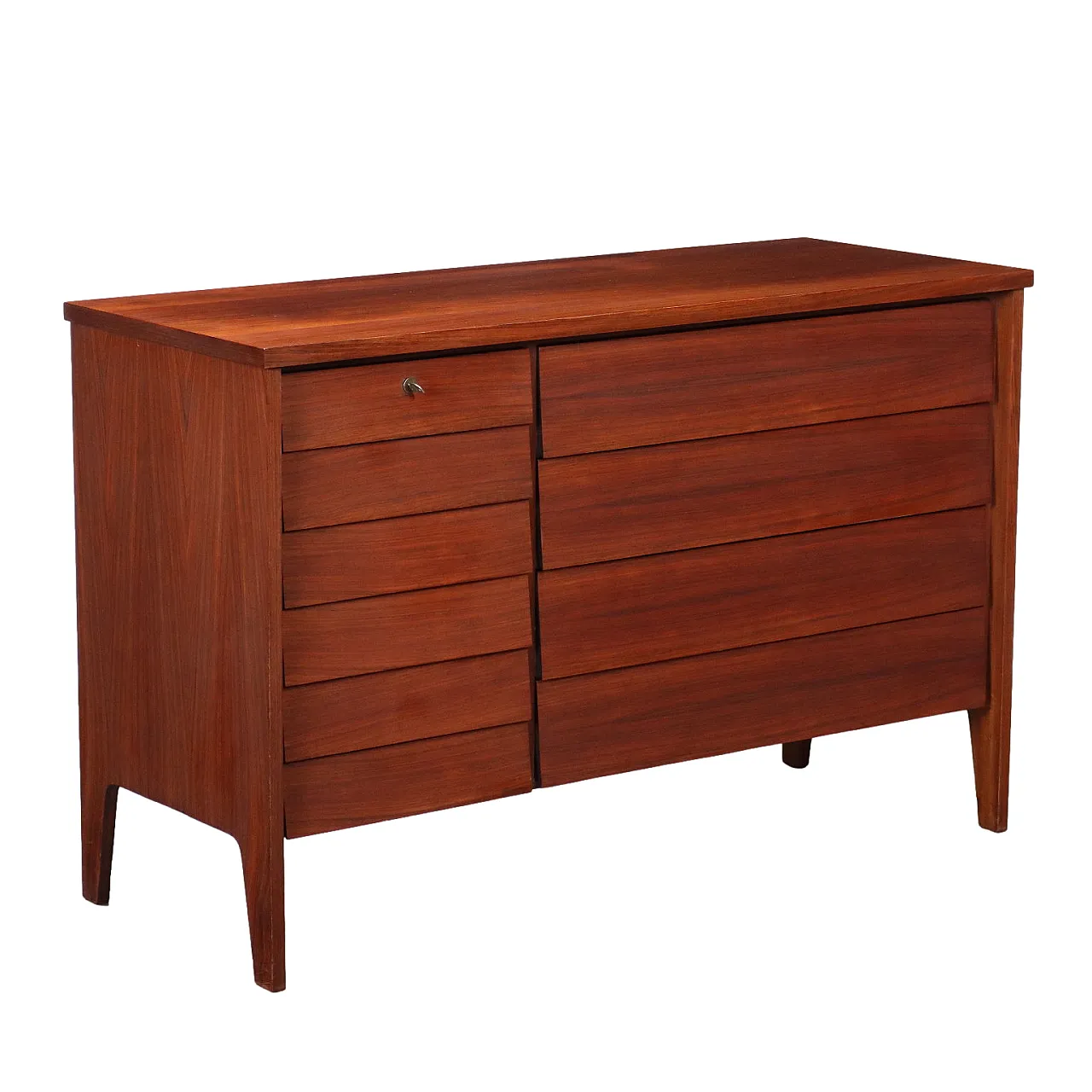 Chest of drawers in exotic wood veneer, 1960s 1