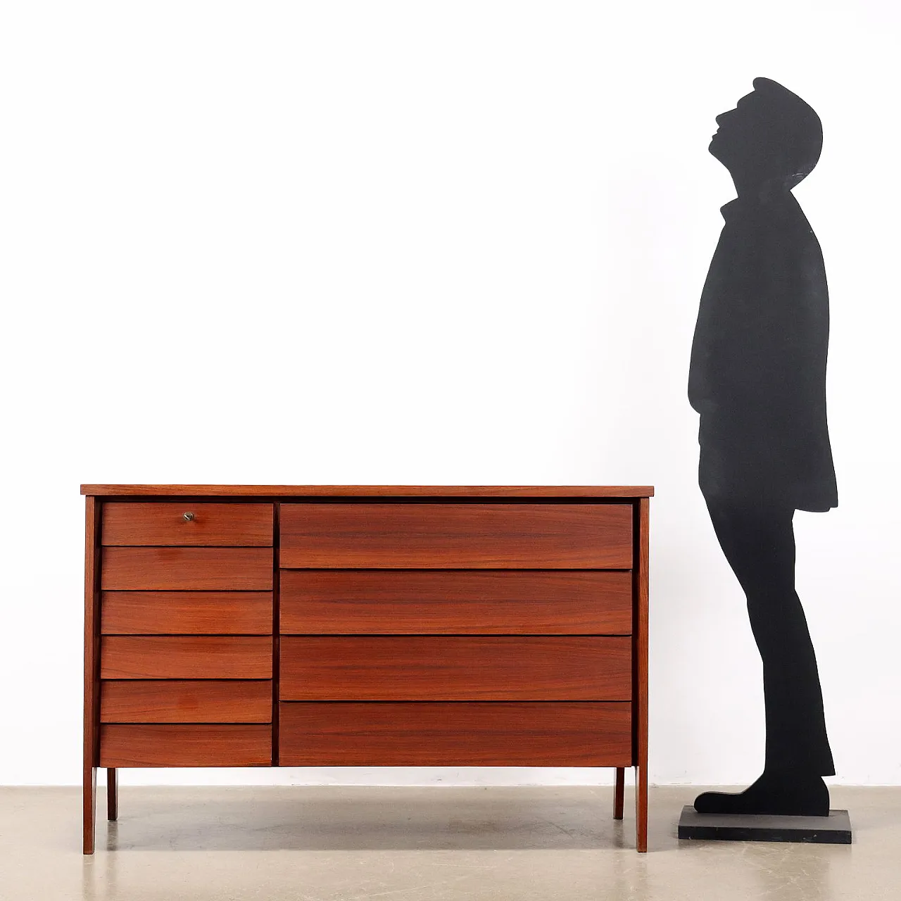 Chest of drawers in exotic wood veneer, 1960s 2