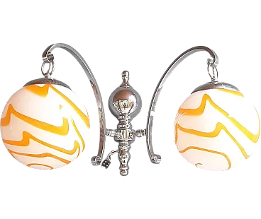 3 Murano glass wall sconces, 1970s