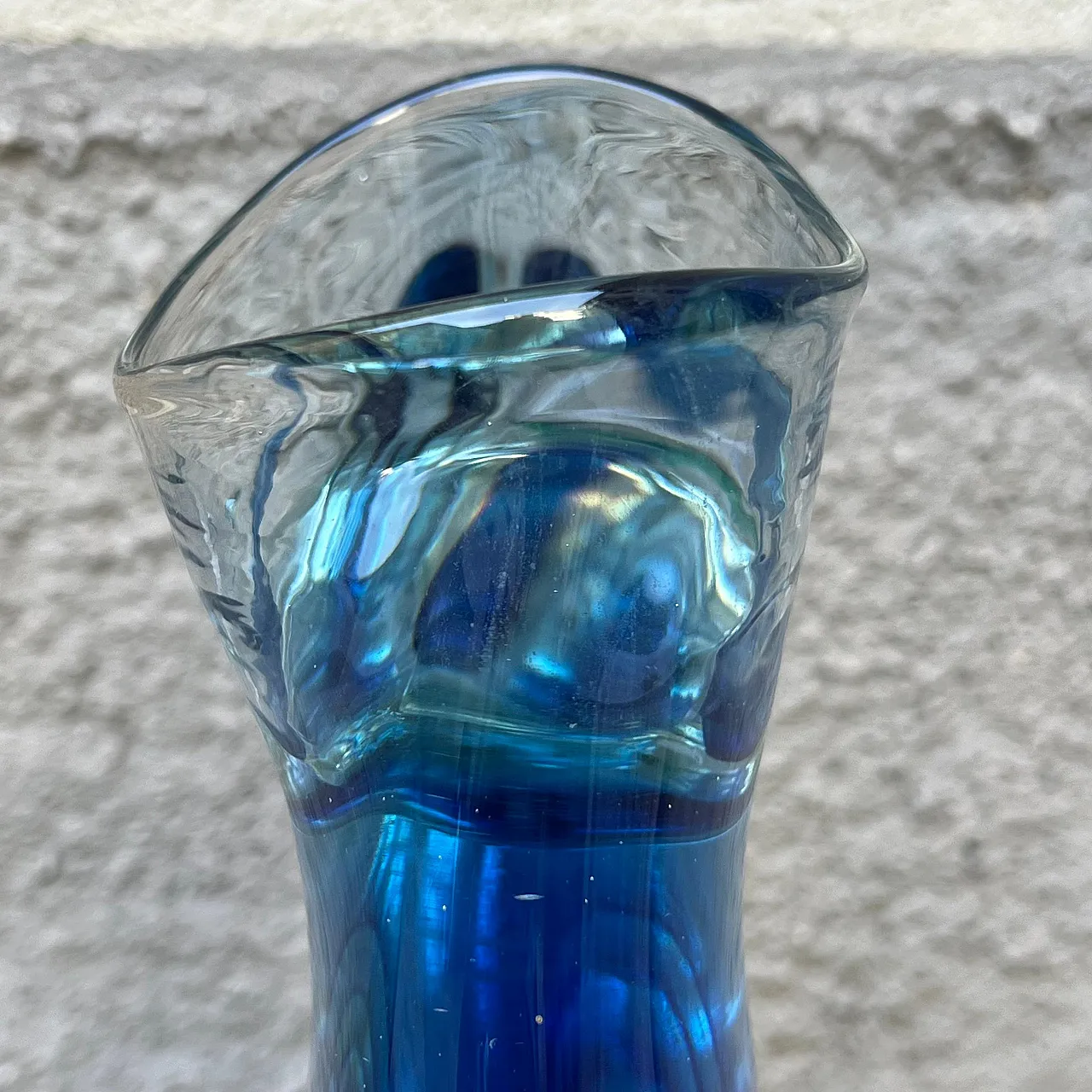 Submerged glass aquarium vase attributed to Flavio Poli, 1960s 10