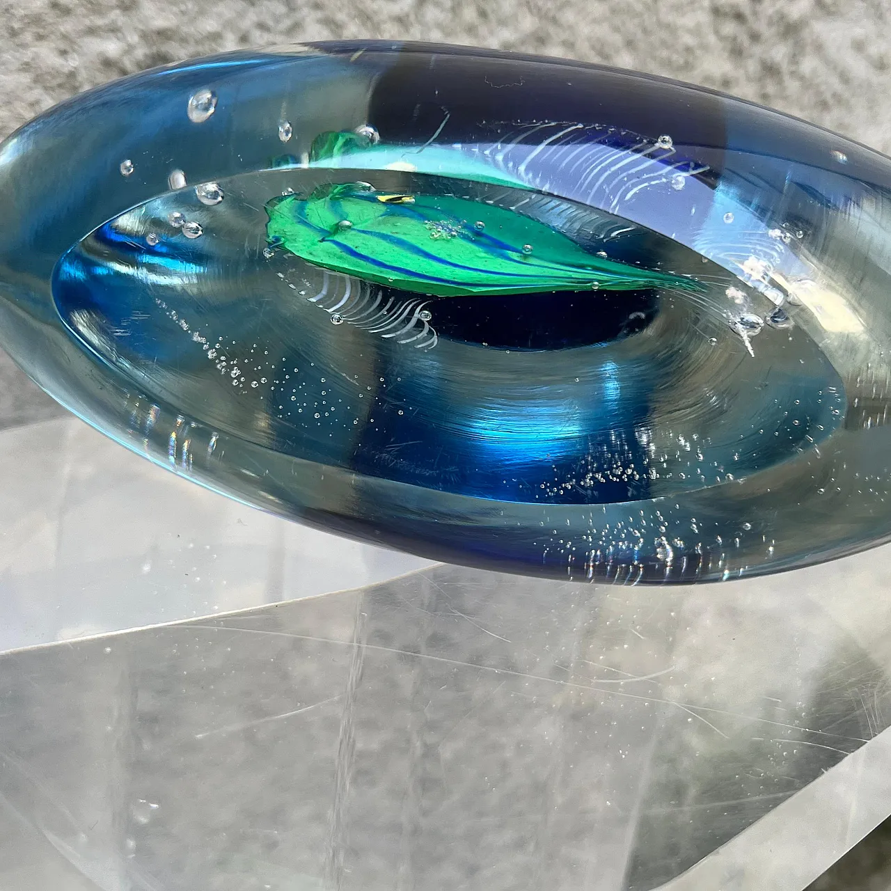 Submerged glass aquarium vase attributed to Flavio Poli, 1960s 18