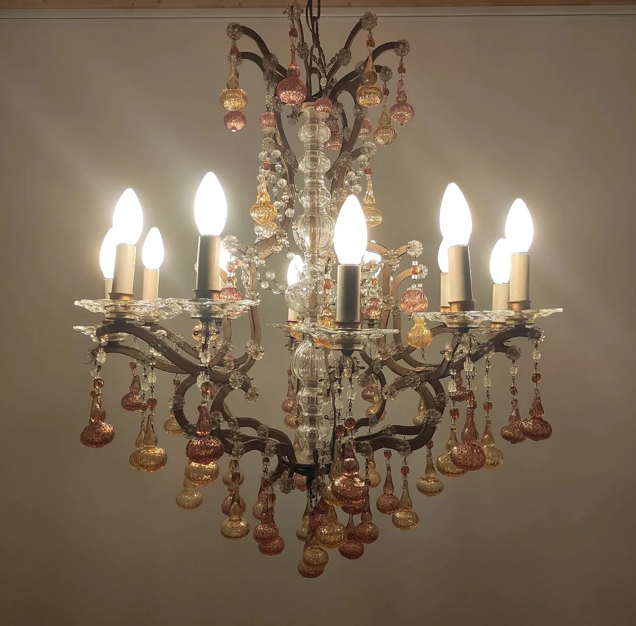 Lampadario 12 luci nello stile di Banci Firenze, '900 2