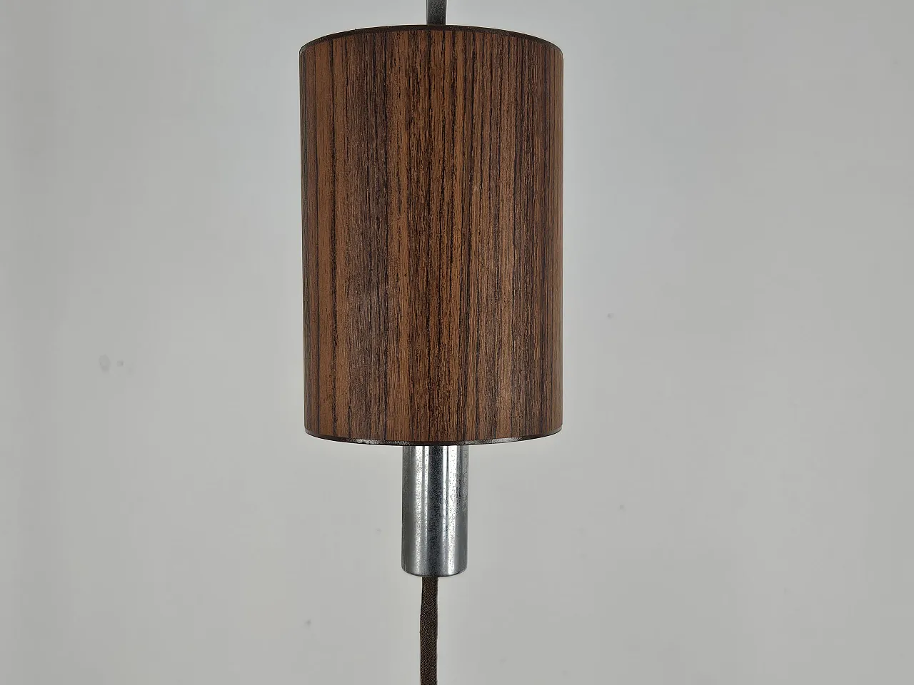 Lampadario stile scandinavo in metallo e carta plissettata, anni '70 14