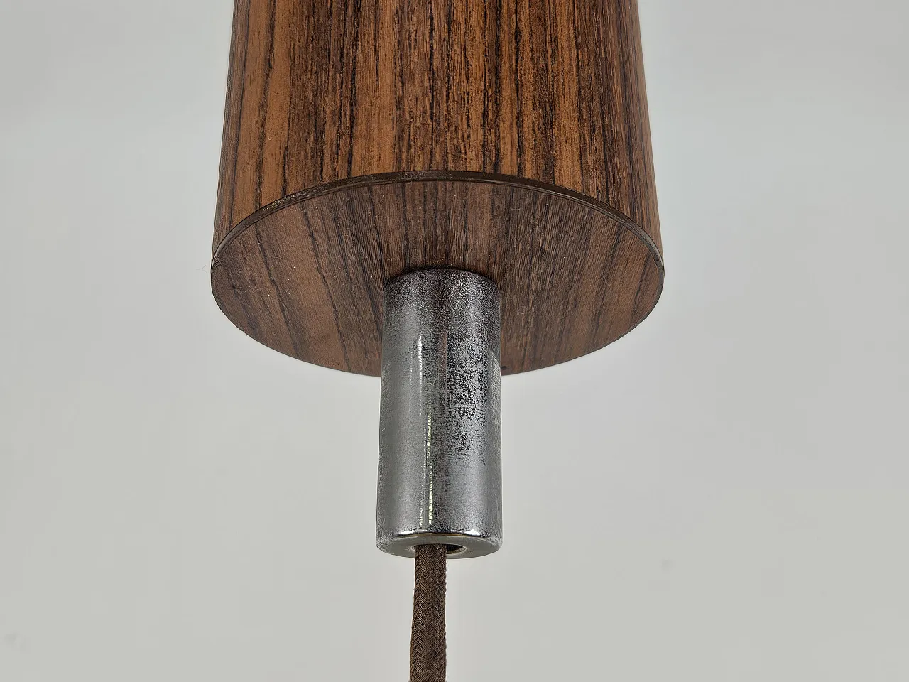 Lampadario stile scandinavo in metallo e carta plissettata, anni '70 15