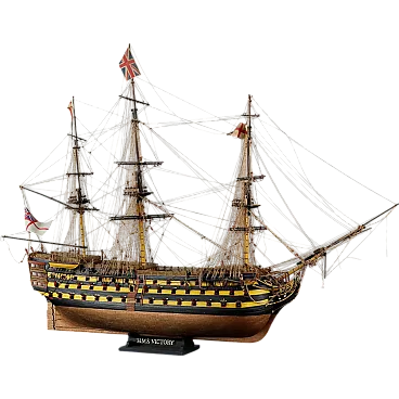 Wooden vessle HMS Victory in scale, 20th century