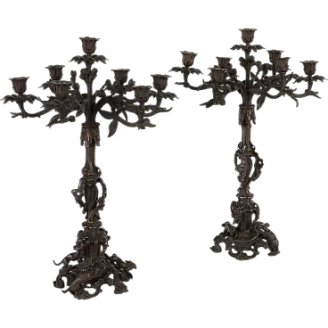 Candelabra bronze decorations, 19th century