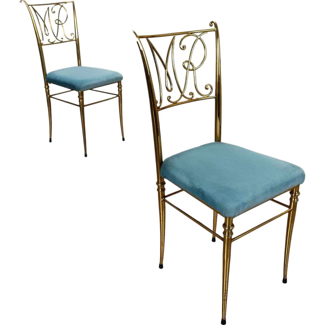 Chairs brass foam, 1950s-1960s 10