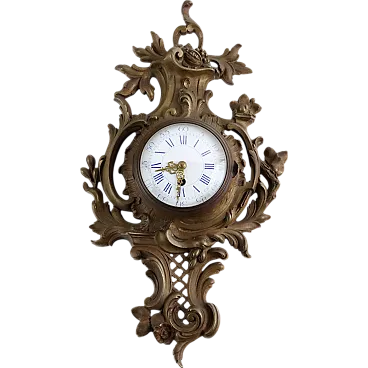 Wall clock gilded bronze France 1921