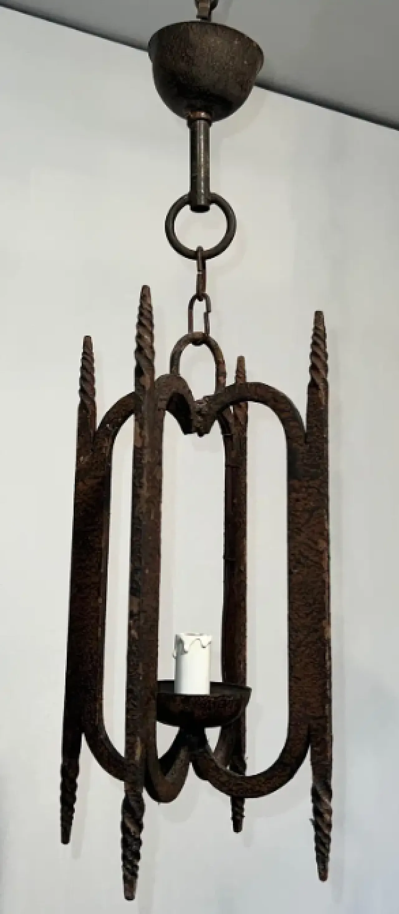 Wrought iron lantern, 1950s 2