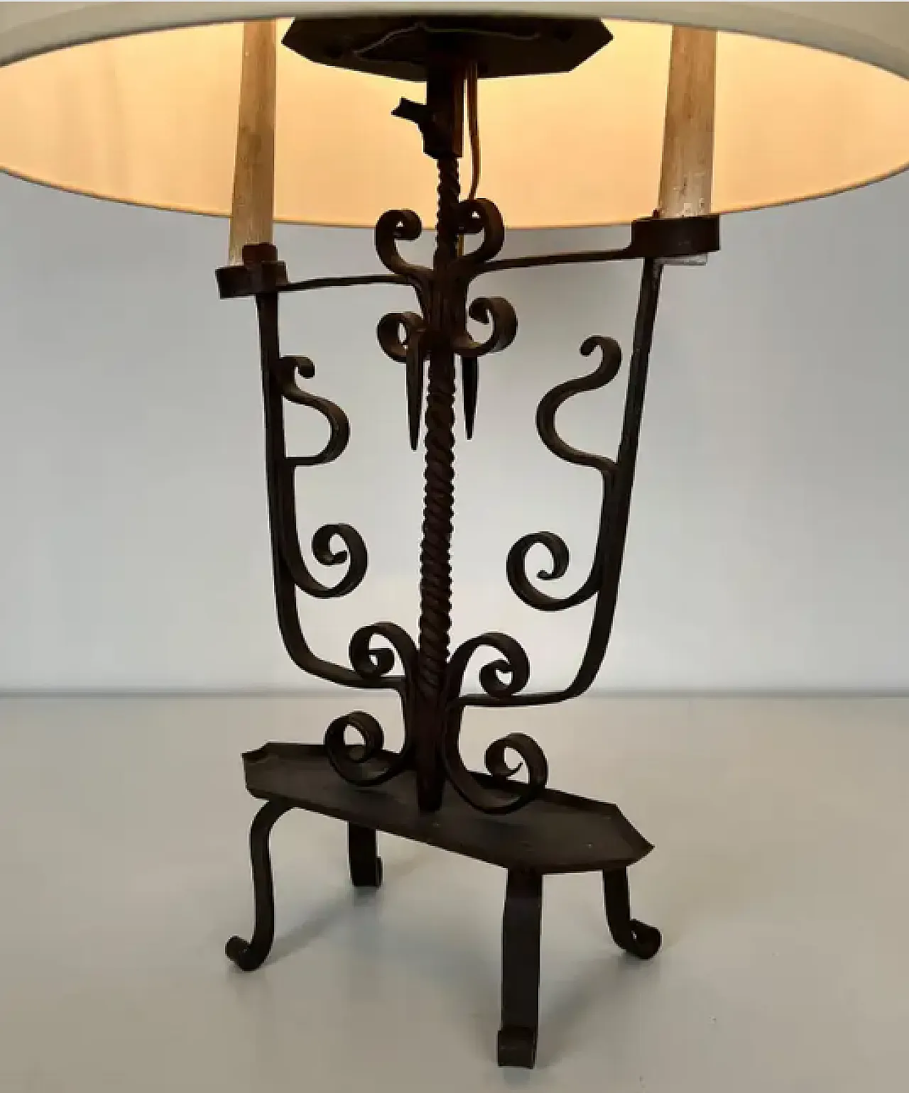 6 Lights wrought iron candlestick, 1950s 6