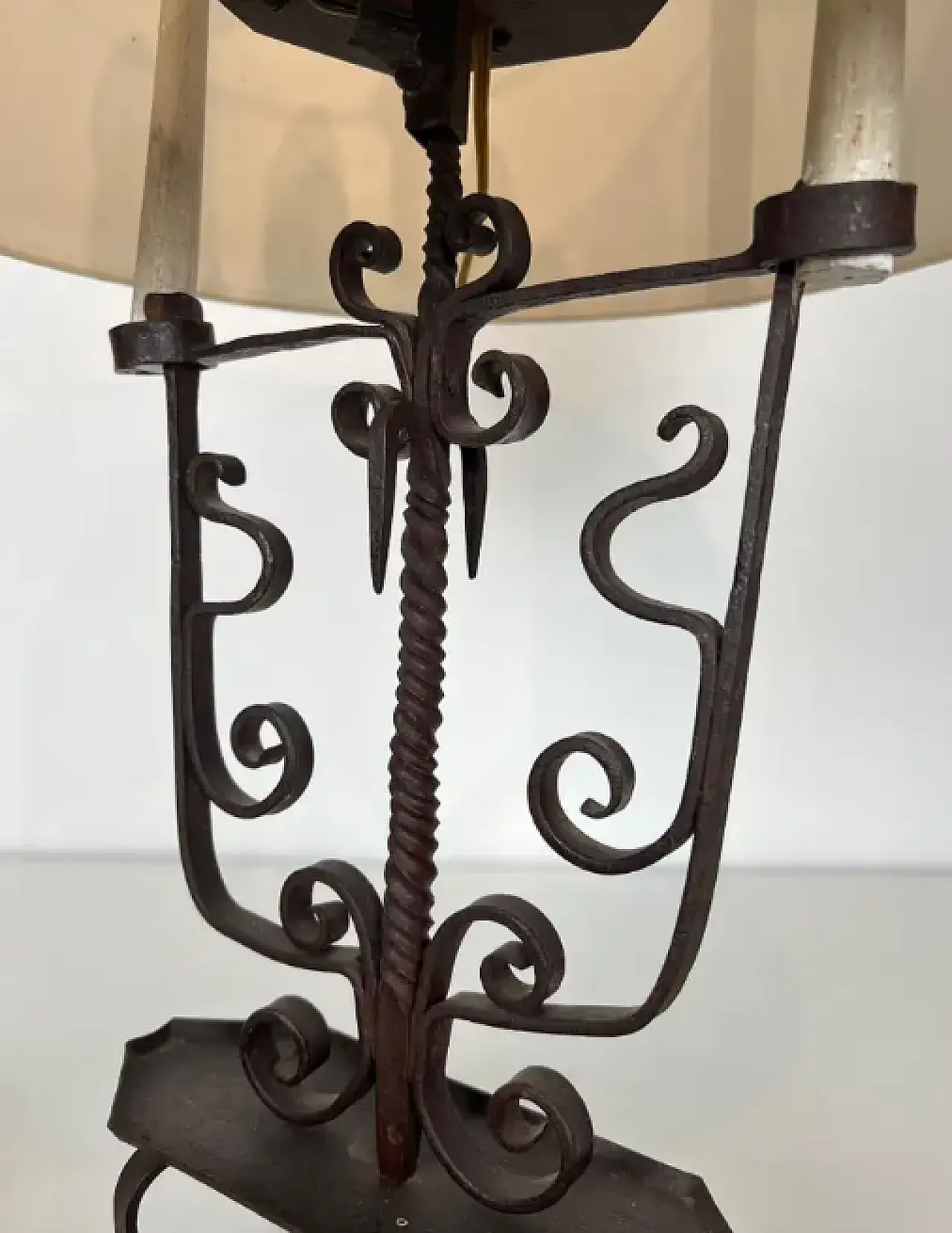 6 Lights wrought iron candlestick, 1950s 11