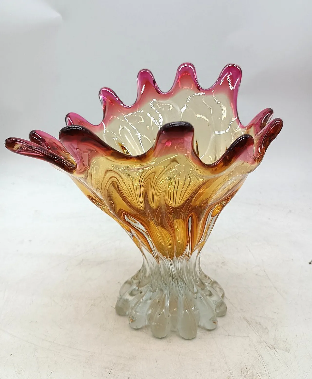 Vaso in vetro di Murano, anni '50 5