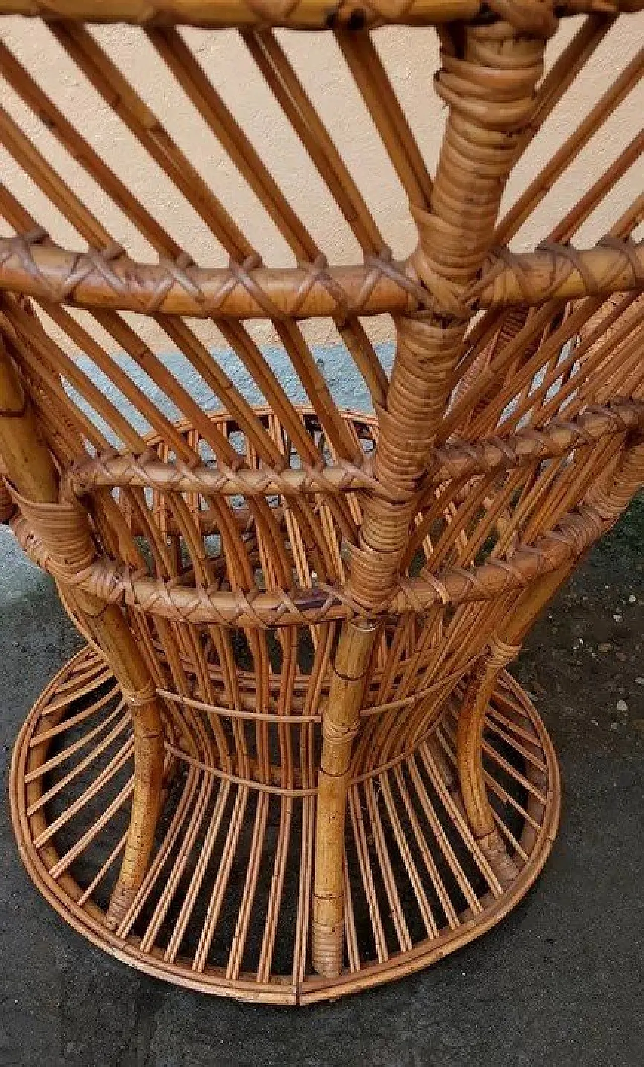 Poltrona in rattan di Lio Carminati e Giò Ponti per Bonacina, anni '50 7