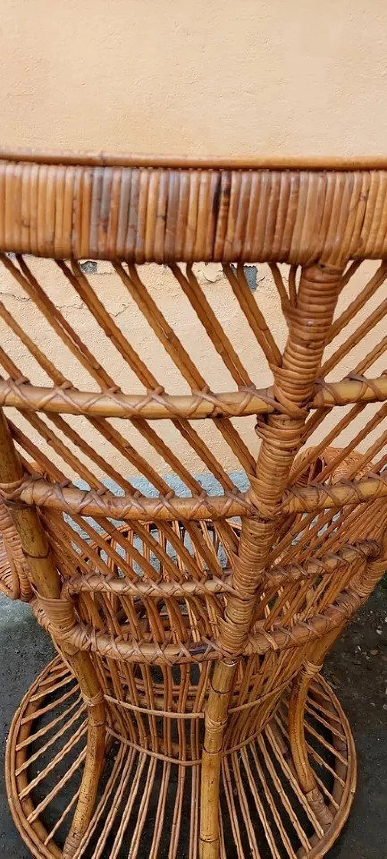 Poltrona in rattan di Lio Carminati e Giò Ponti per Bonacina, anni '50 8