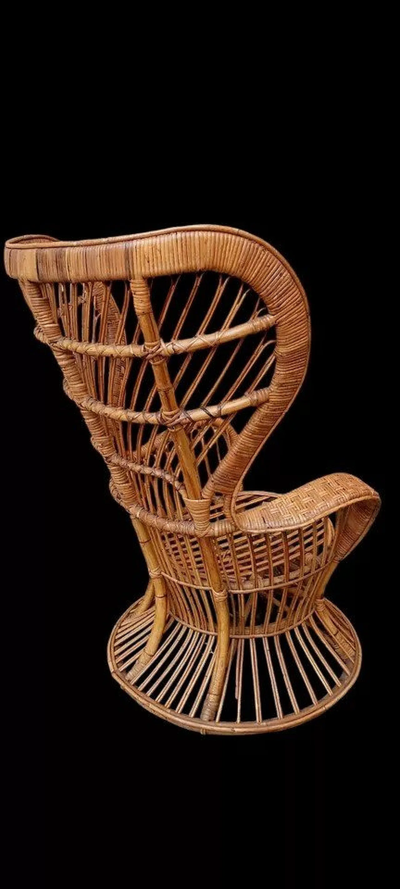 Poltrona in rattan di Lio Carminati e Giò Ponti per Bonacina, anni '50 10