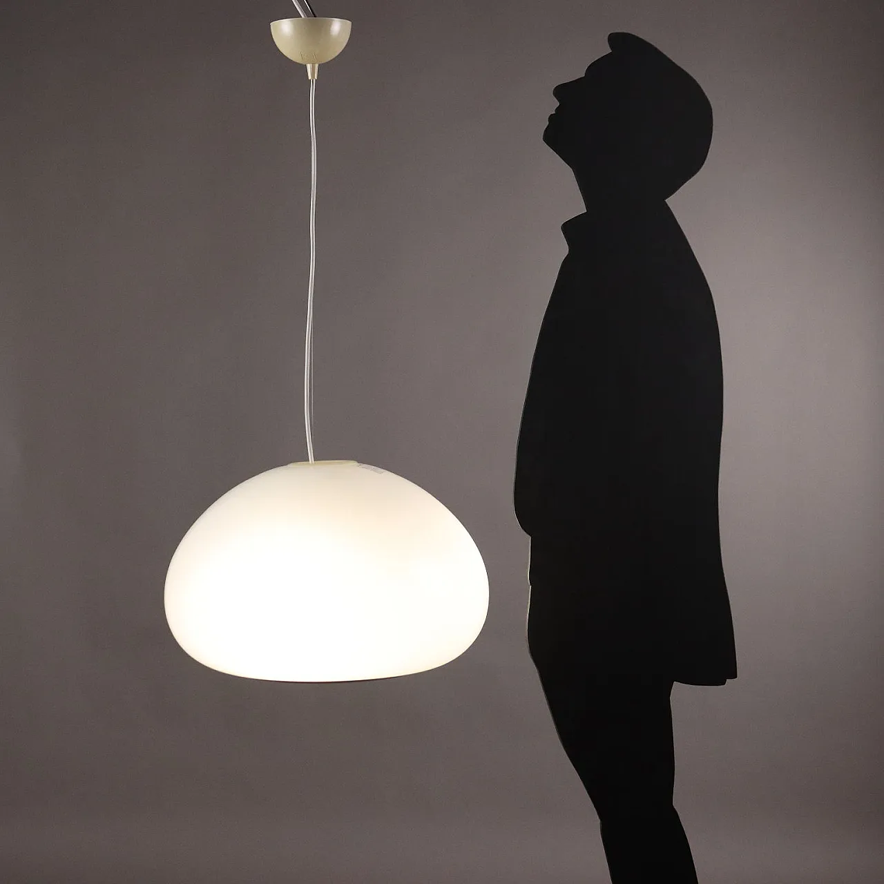 Flos lamp in black and white by F.lli Castiglioni, 1980s 2