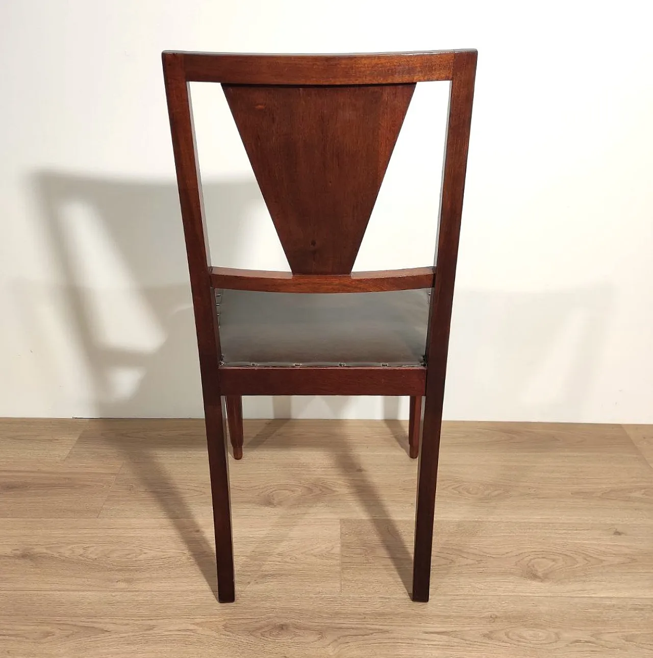 Gruppo di 6 sedie in mogano design di Jacques E. Ruhlman, anni '40 5