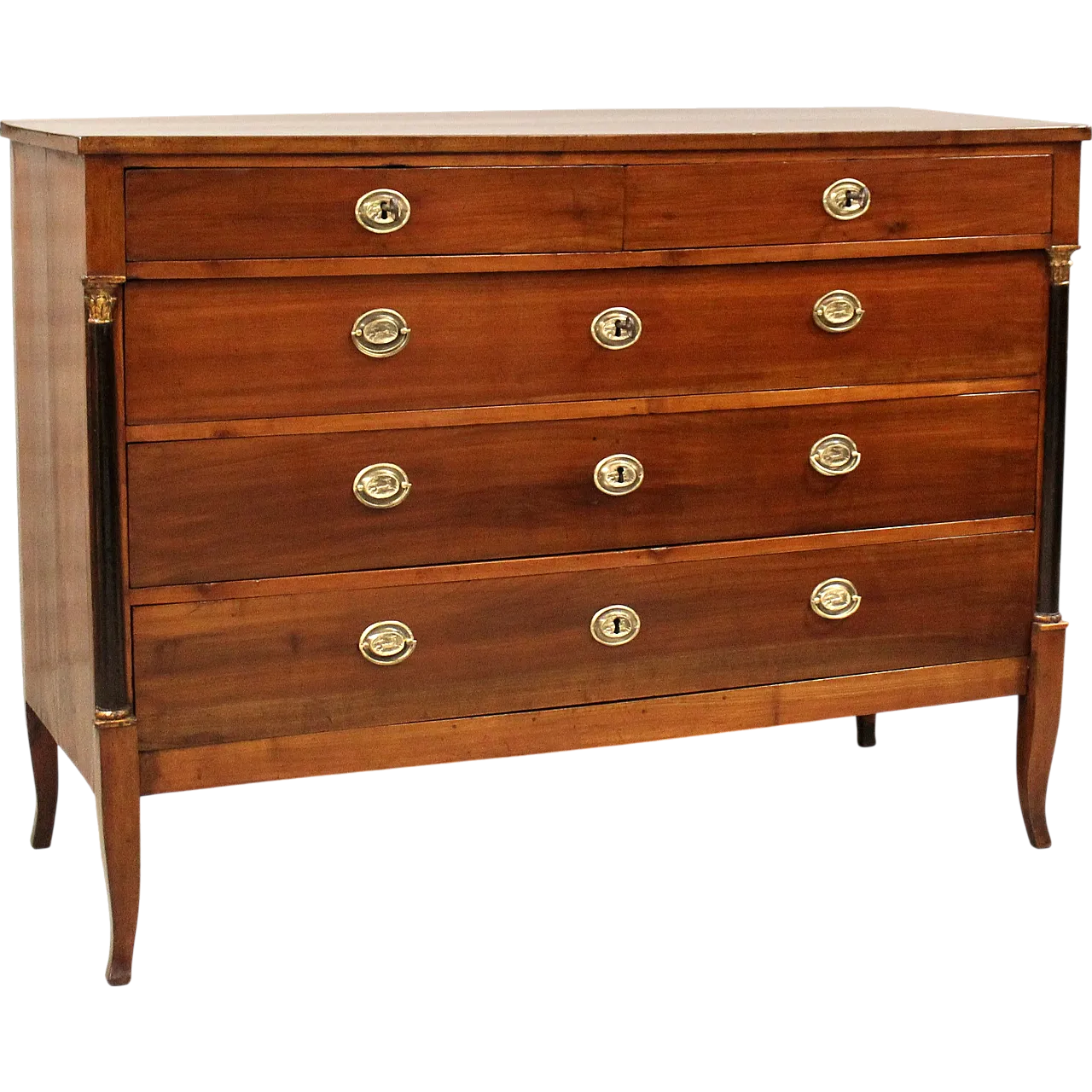 Direttorio chest of drawers in 18th century Italian cherry wood 11