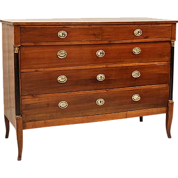 Direttorio chest of drawers in 18th century Italian cherry wood