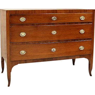 Chest of drawers in 18th century Italian Direttorio walnut