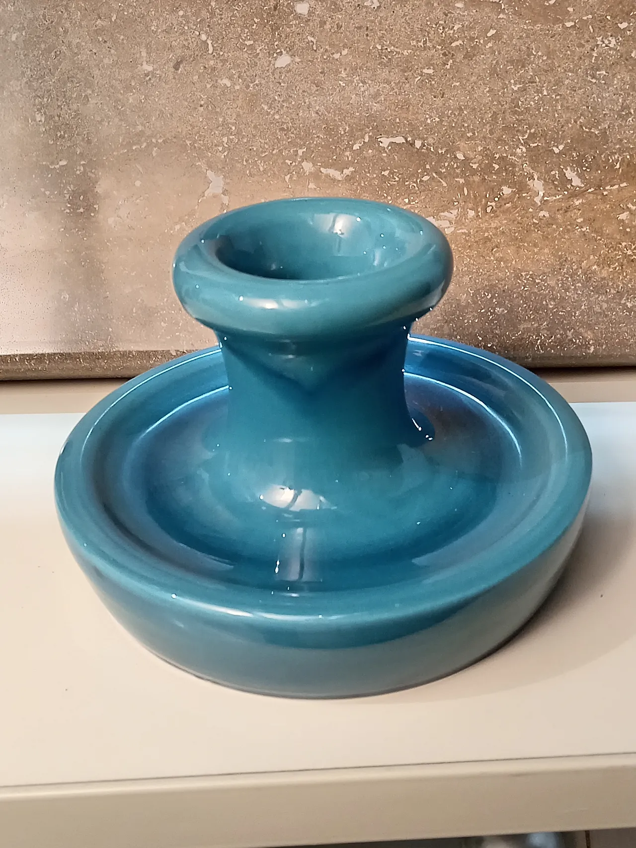 Blue Zaccagnini ceramic vase or pen holder, 1960s 2