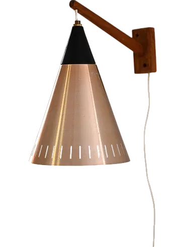 Scandinavian lamp with teak arm