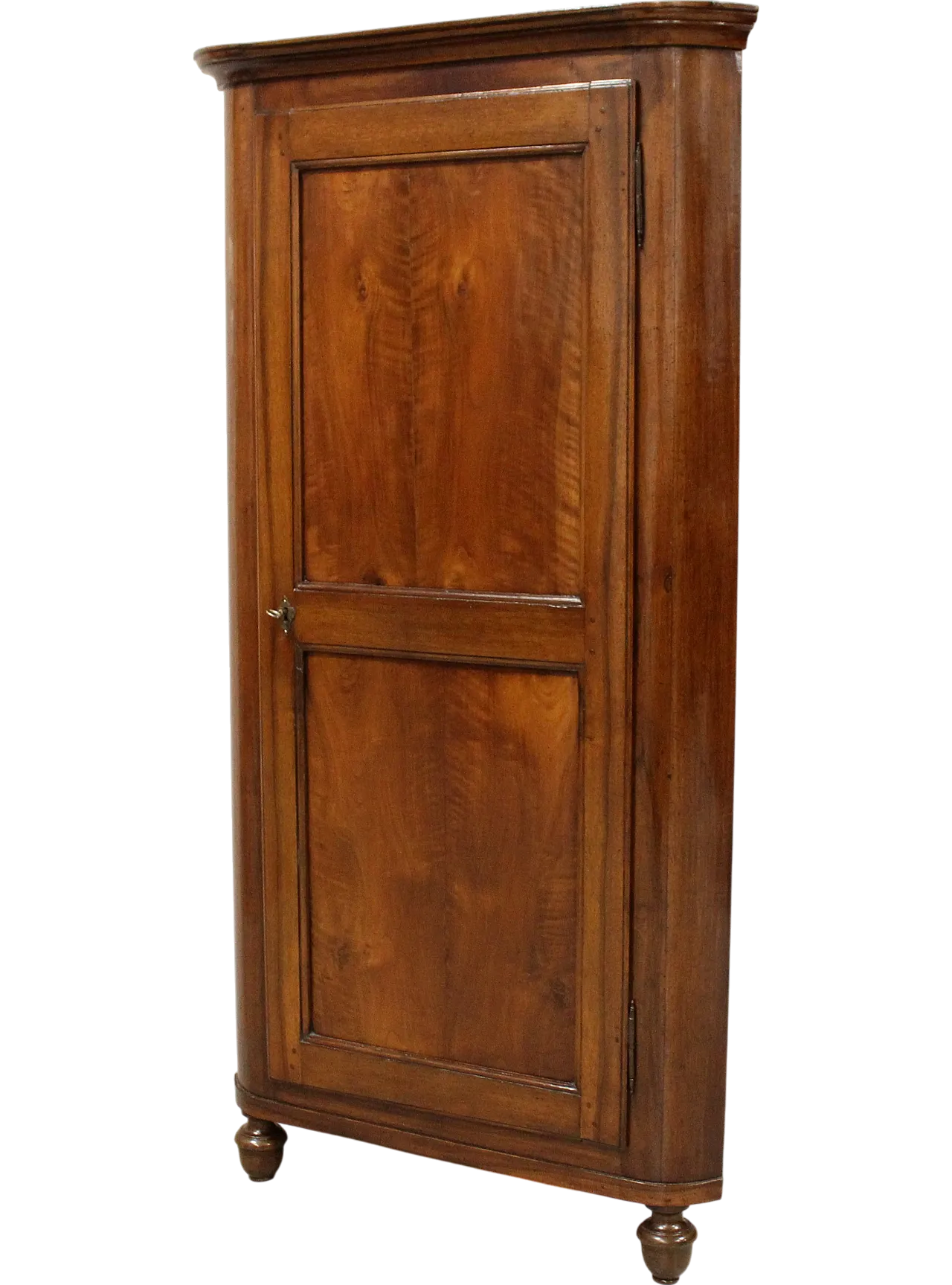 Italian Louis Philippe corner cabinet walnut, 1 of 2, 19th century 15