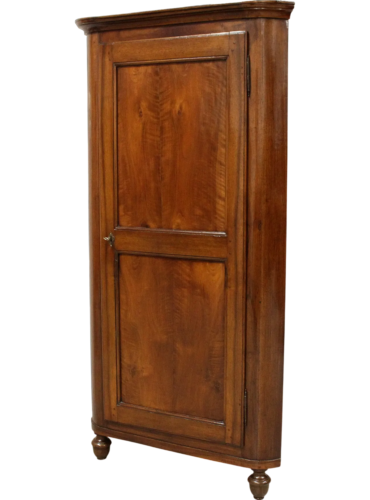 Italian Louis Philippe corner cabinet walnut, 1 of 2, 19th century 17