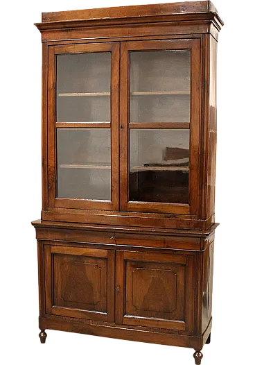 Louis Philippe display cabinet in Italian walnut, 19th century